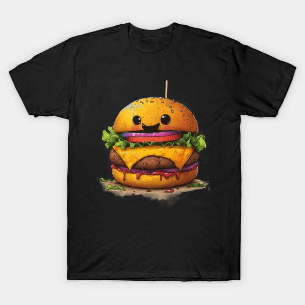 Happy Burger Time T-Shirt by TNM Design